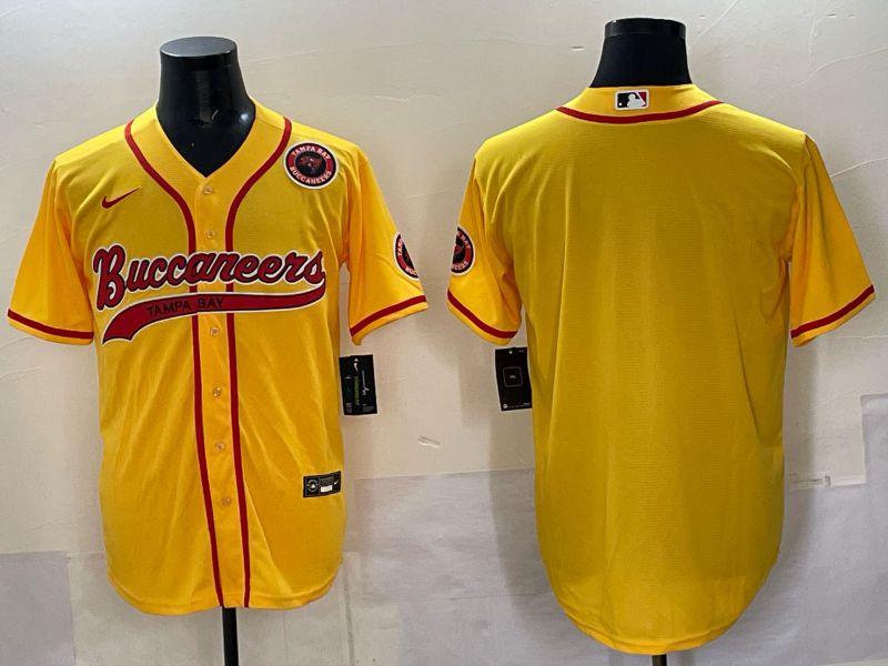 Men 2025 Tampa Bay Buccaneers Blank Yellow Joint Name Nike Limited NFL Jersey style 02->tampa bay buccaneers->NFL Jersey